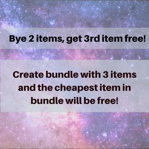 BUNDLE 3 ITEMS - get cheapest item at no cost